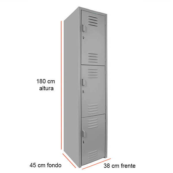 locker-3-puertas-serie-b-gris4578w12 Lockers Metalicos Guadalajara